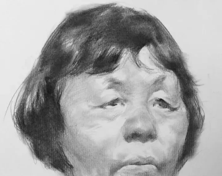  广州画室排名前三画室教你如何让你的素描头发看起来不死板粗糙有质感,36