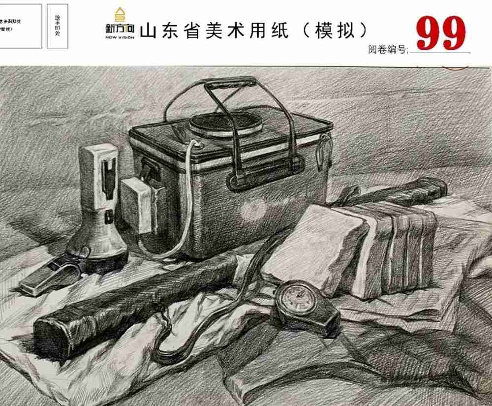 21届山东美术二模高分卷，广州美术高考画室觉得是神仙打架,24