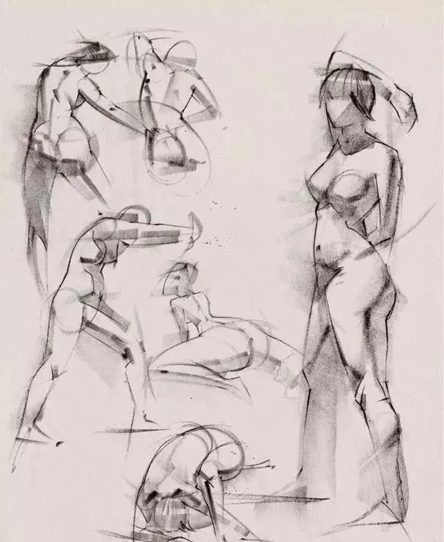 广州画室排名前三画室速写教程 | 很适合美术生临摹的速写动态作品,13