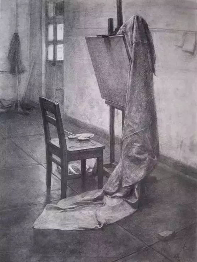 素描作品不会深入？广州画室排名前五画室带你看央美作品怎么画,03