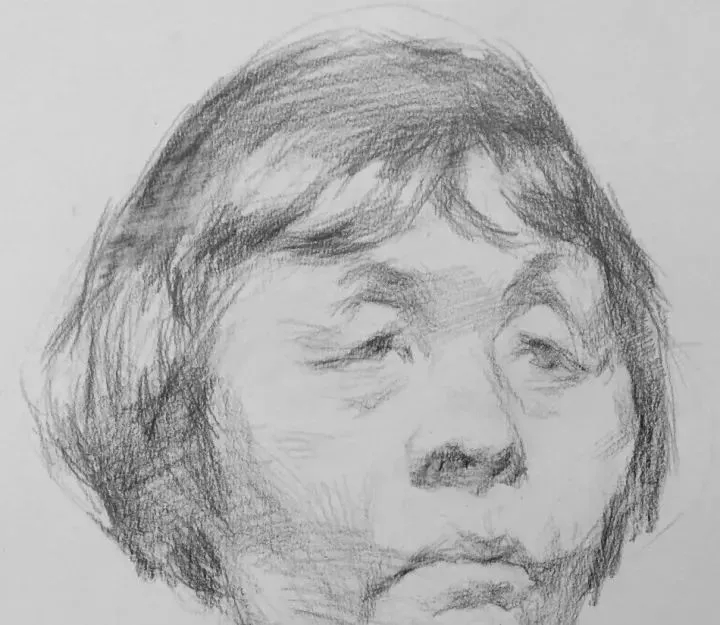  广州画室排名前三画室教你如何让你的素描头发看起来不死板粗糙有质感,35