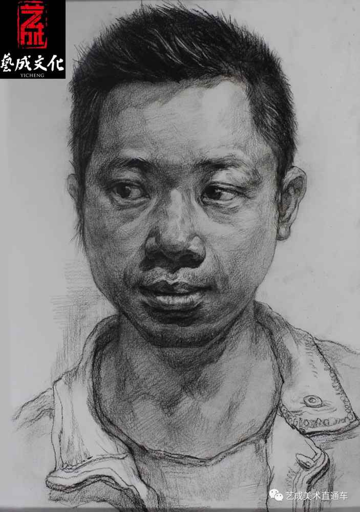 广州美术高考班带大家看看2021届广东艺成二模素描高分卷,35
