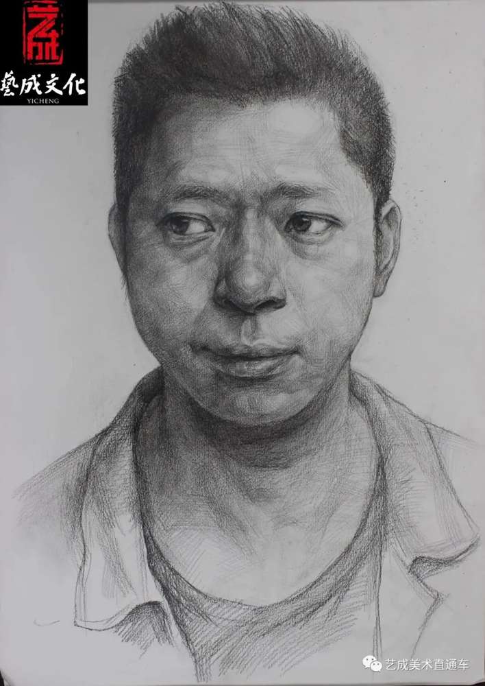 广州美术高考班带大家看看2021届广东艺成二模素描高分卷,08