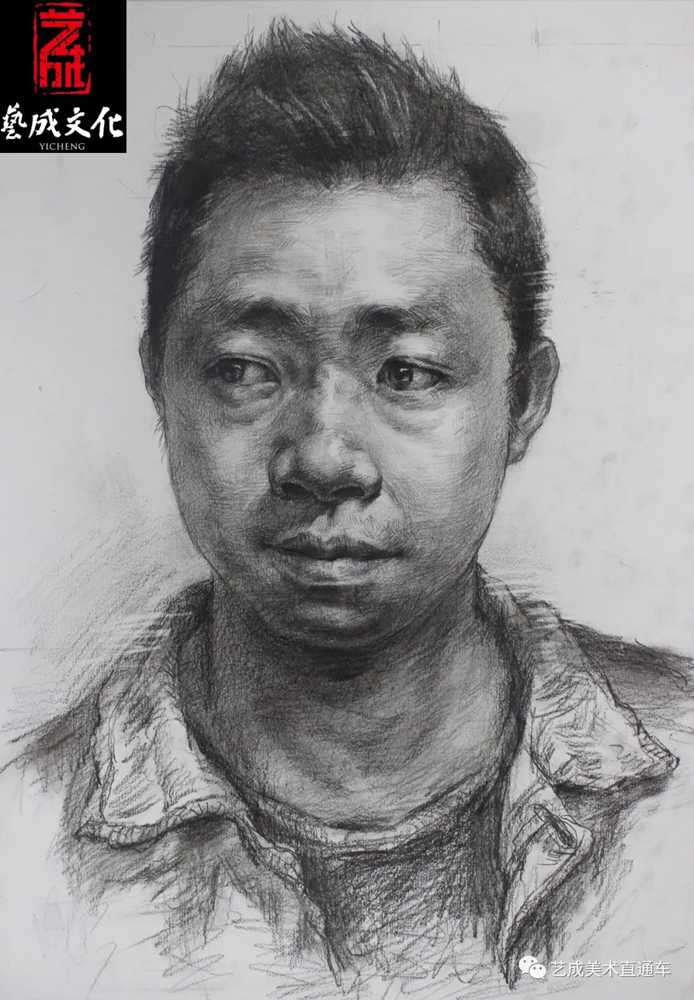 广州美术高考班带大家看看2021届广东艺成二模素描高分卷,51