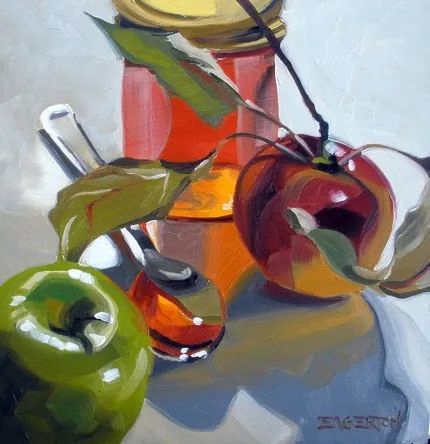 这样通透的色彩静物，短期的目标就它了！广州围墙画室静候佳音！附图35