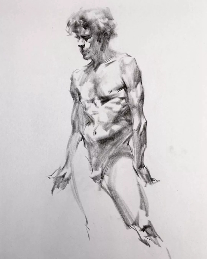 绝妙的炭笔素描，广州画室排名前三画室都炭为观止,11