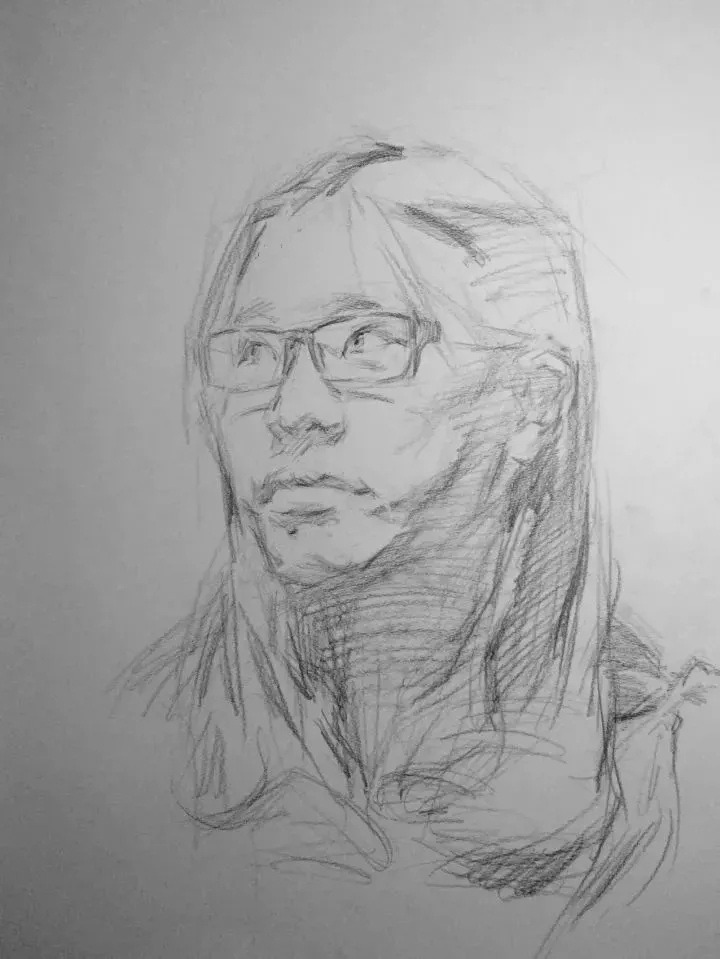  广州画室排名前三画室教你如何让你的素描头发看起来不死板粗糙有质感,63