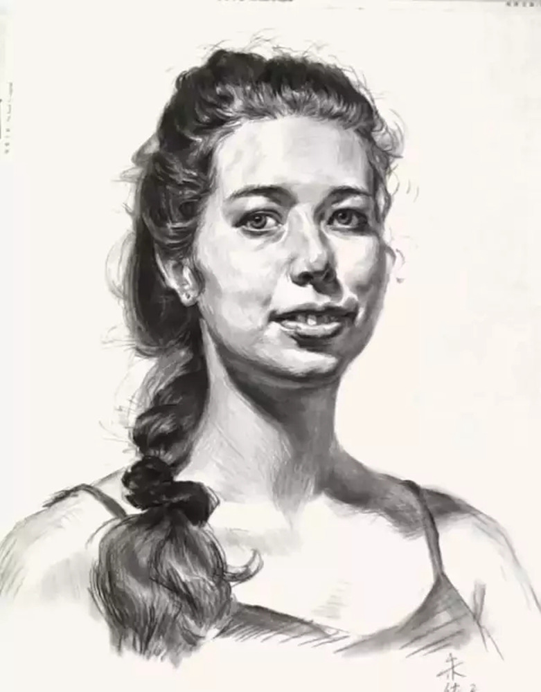 广州画室排名前十画室教学｜教你如何刻画扎大麻花辫的外国女青年,08