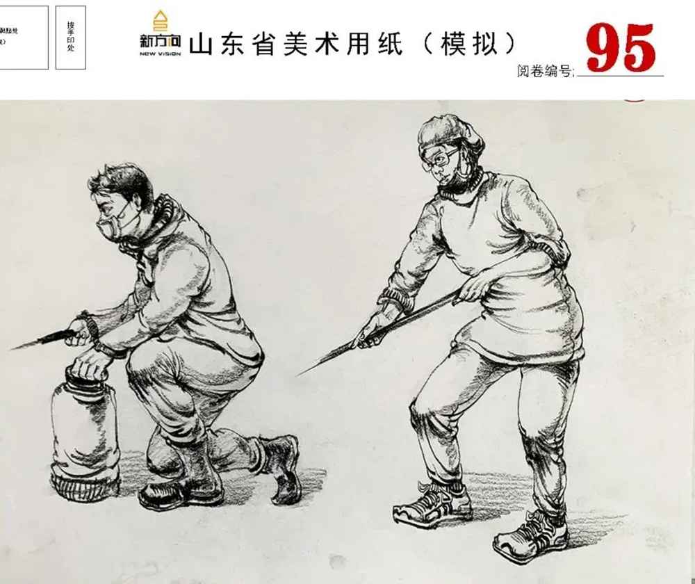 21届山东美术二模高分卷，广州美术高考画室觉得是神仙打架,64