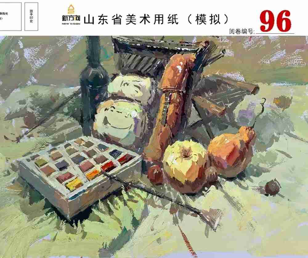 21届山东美术二模高分卷，广州美术高考画室觉得是神仙打架,12