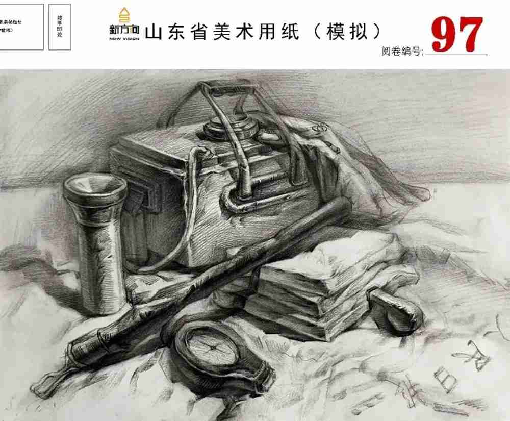 21届山东美术二模高分卷，广州美术高考画室觉得是神仙打架,30