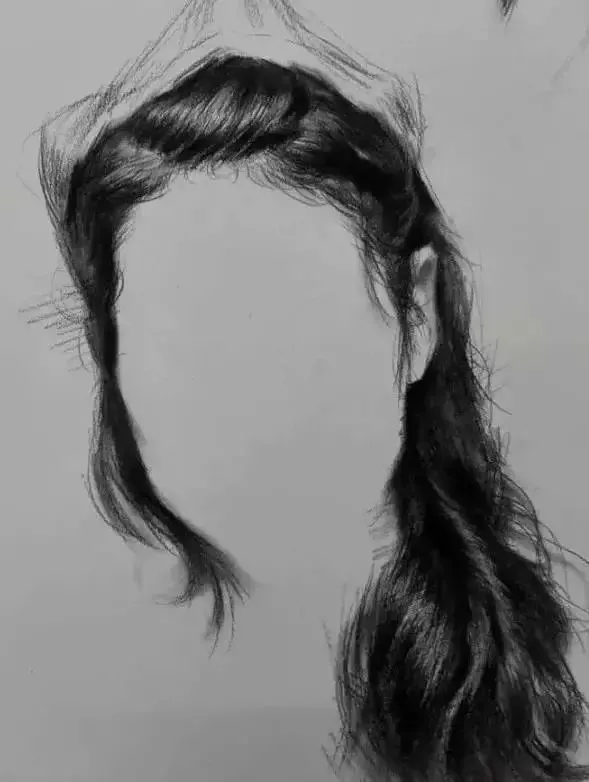  广州画室排名前三画室教你如何让你的素描头发看起来不死板粗糙有质感,11