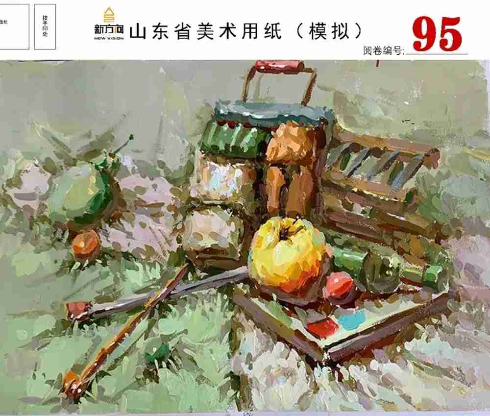 21届山东美术二模高分卷，广州美术高考画室觉得是神仙打架,21