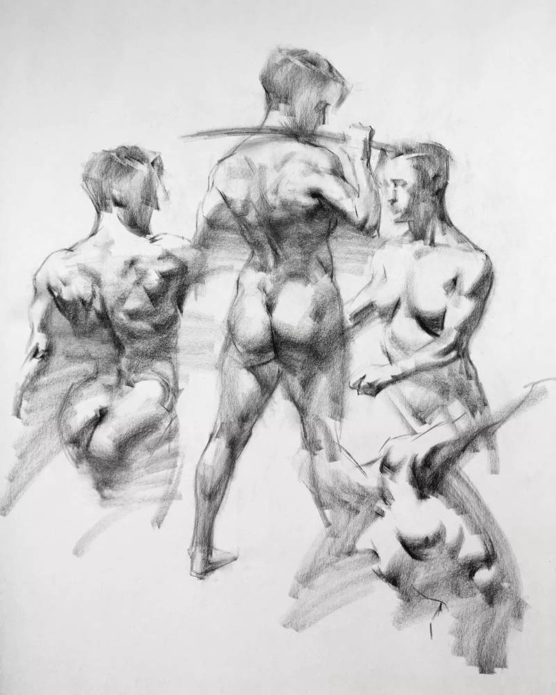 绝妙的炭笔素描，广州画室排名前三画室都炭为观止,37