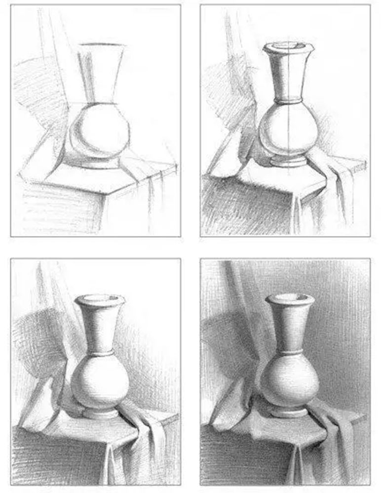广州画室排名前十画室给你一组适合零基础临摹的素描教程,24