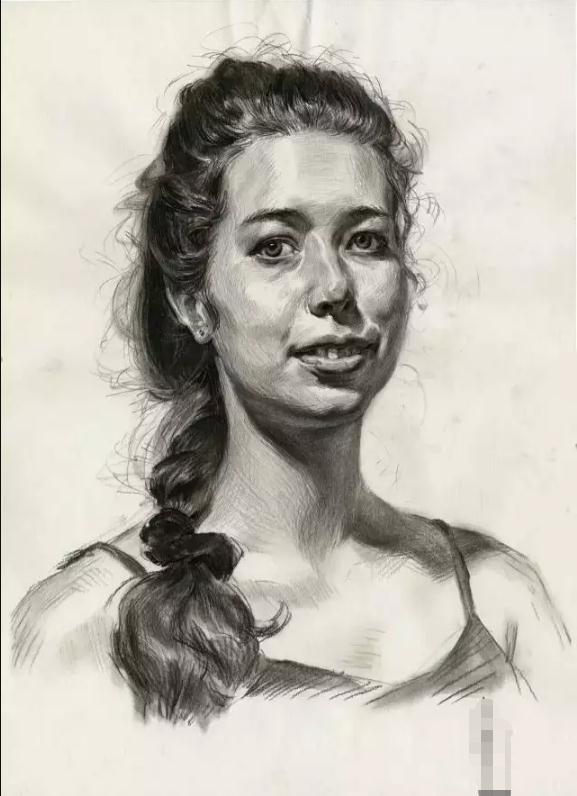 广州画室排名前十画室教学｜教你如何刻画扎大麻花辫的外国女青年,01