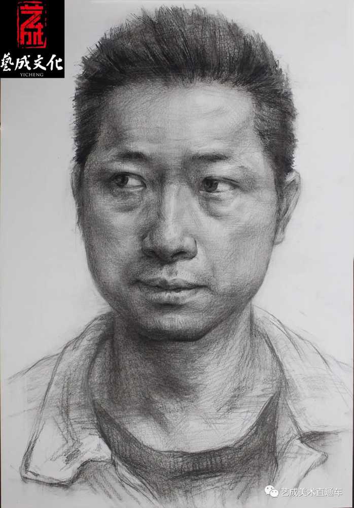 广州美术高考班带大家看看2021届广东艺成二模素描高分卷,02