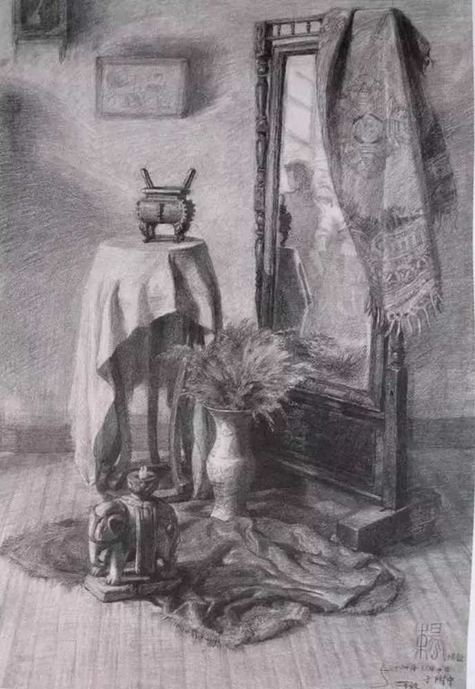素描作品不会深入？广州画室排名前五画室带你看央美作品怎么画,02