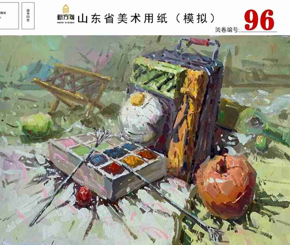 21届山东美术二模高分卷，广州美术高考画室觉得是神仙打架,18