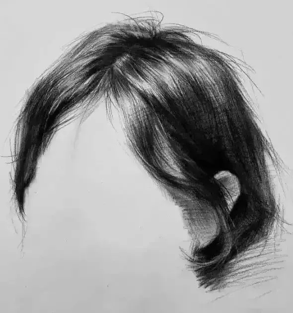  广州画室排名前三画室教你如何让你的素描头发看起来不死板粗糙有质感,01