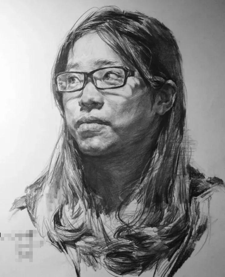  广州画室排名前三画室教你如何让你的素描头发看起来不死板粗糙有质感,65