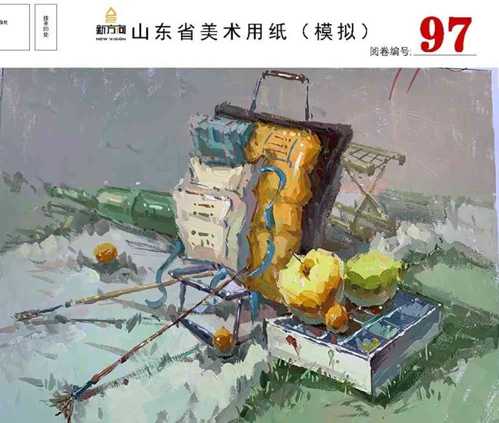 21届山东美术二模高分卷，广州美术高考画室觉得是神仙打架,10