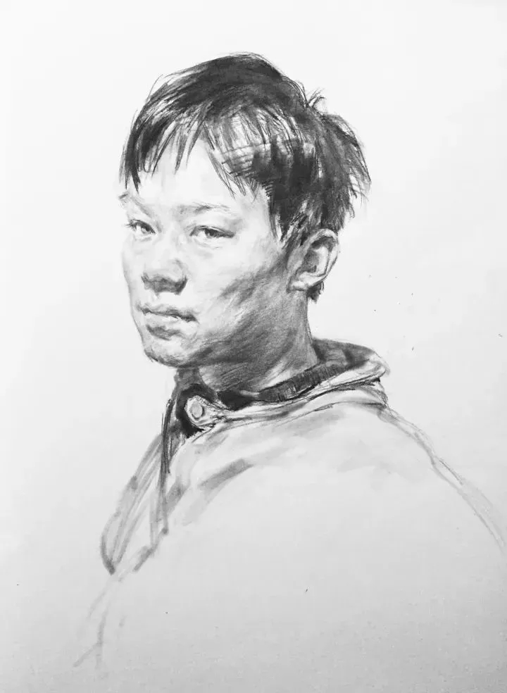  广州画室排名前三画室教你如何让你的素描头发看起来不死板粗糙有质感,69