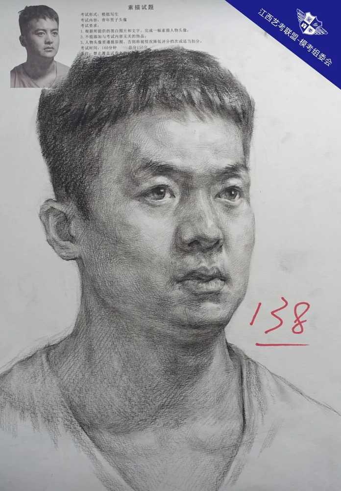 广州十大画室将各省一模素描卷放一起大pk，你找找都有哪些共同特征,40