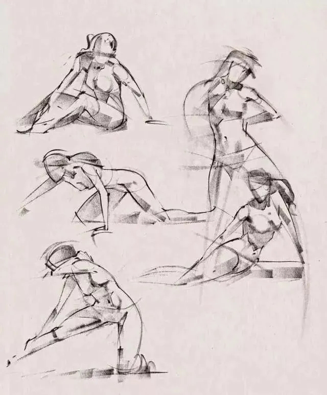 广州画室排名前三画室速写教程 | 很适合美术生临摹的速写动态作品,28