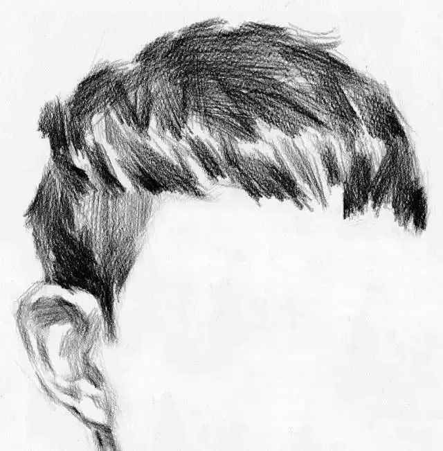  广州画室排名前三画室教你如何让你的素描头发看起来不死板粗糙有质感,07
