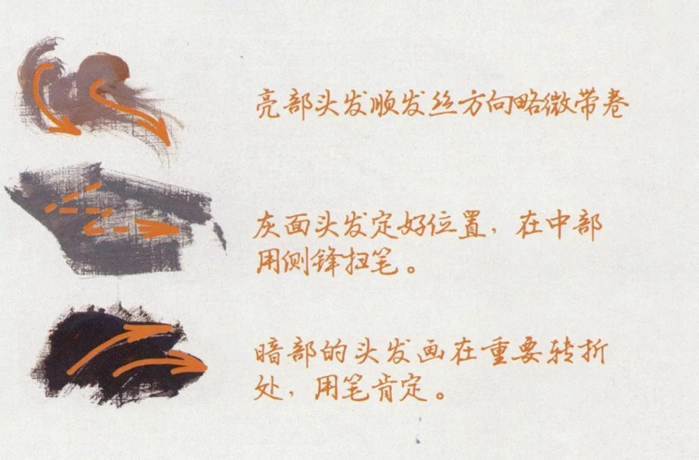 广州画室排名前三的画室超强干货丨最全面的色彩【头发】教程,04