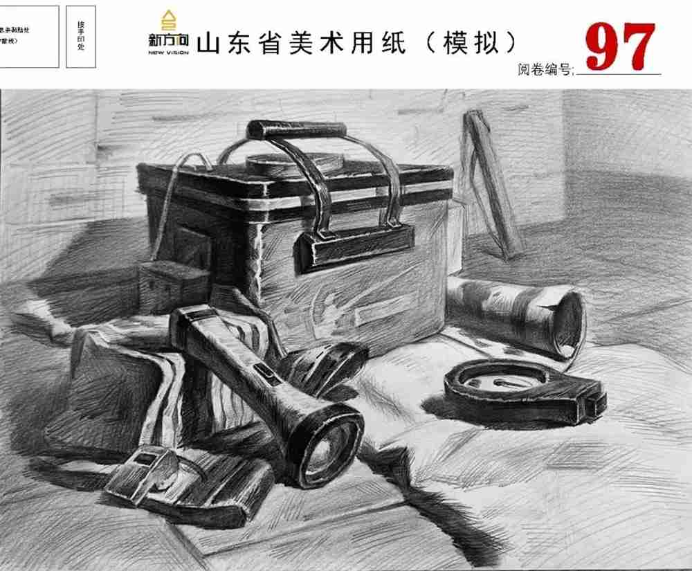 21届山东美术二模高分卷，广州美术高考画室觉得是神仙打架,37