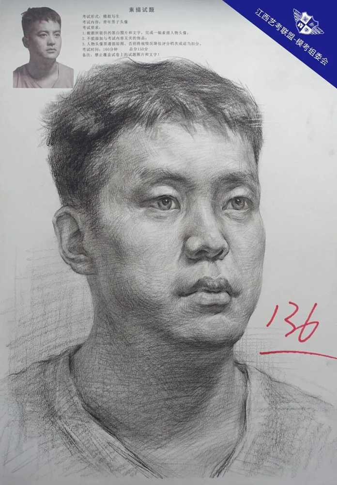 广州十大画室将各省一模素描卷放一起大pk，你找找都有哪些共同特征,38