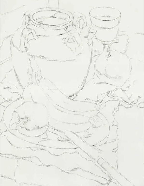 美术初学者在素描静物写生中，该如何去练习？步骤是关键！图一
