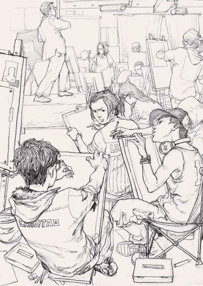 广州画室排名前三画室教你场景速写如何拿高分,14