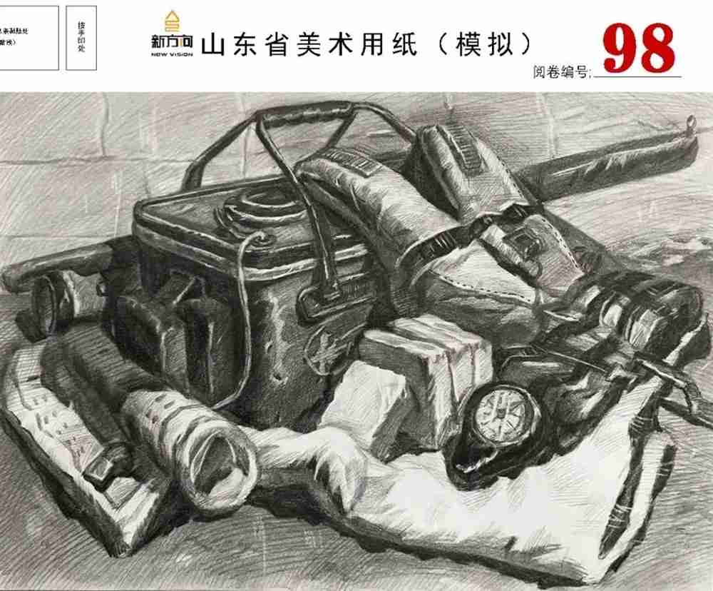 21届山东美术二模高分卷，广州美术高考画室觉得是神仙打架,26