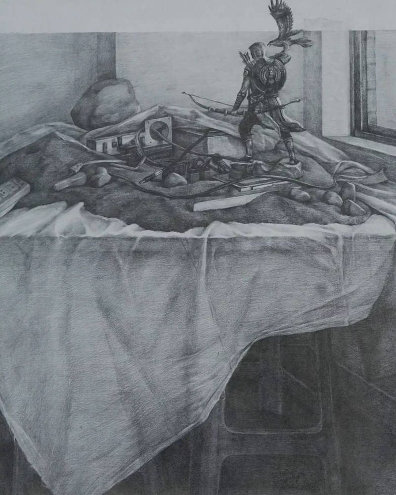 广州画室排名前三画室整理：18年西安美术学院素描留校作品,16