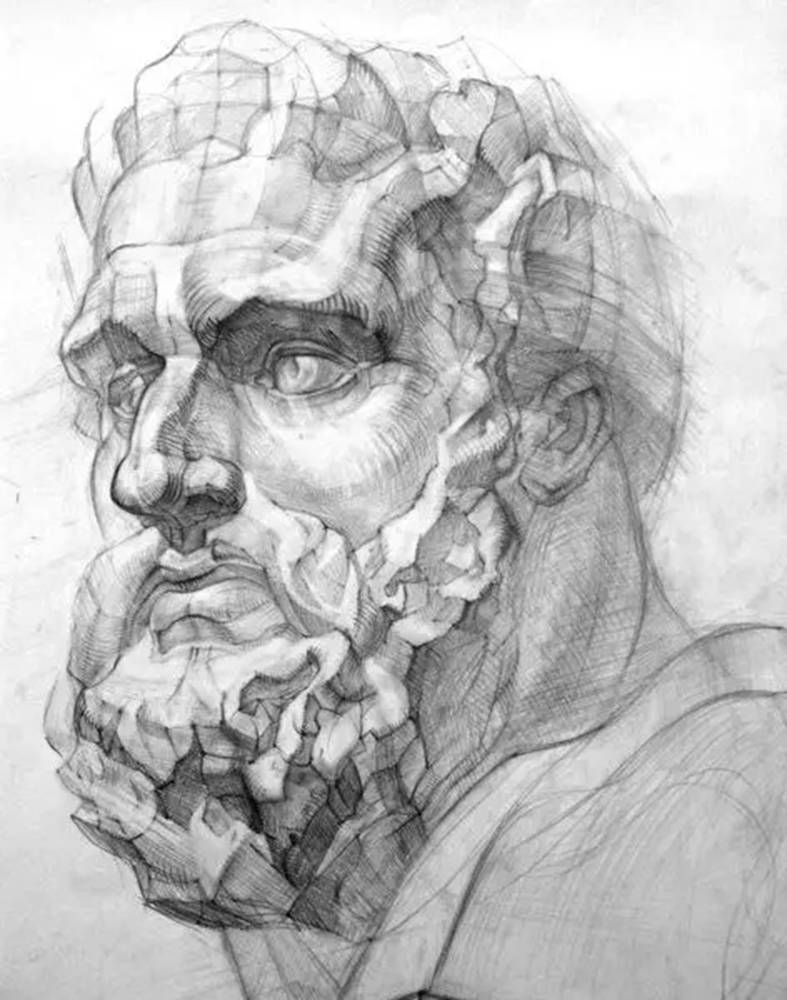 广州画室排名前十画室给你一组适合零基础临摹的素描教程,35