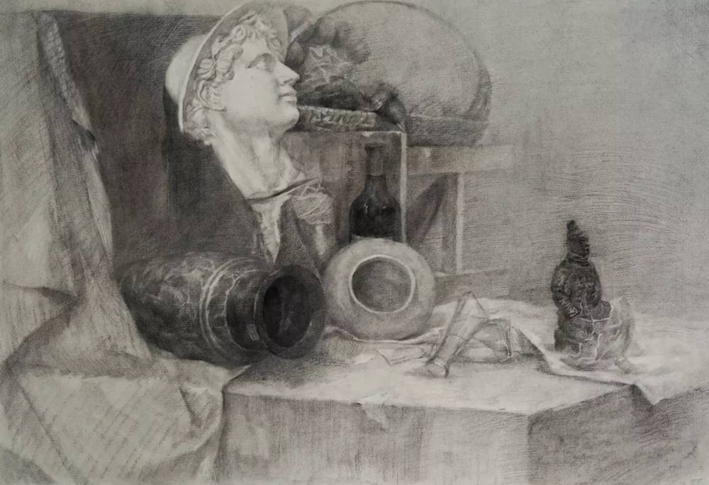 广州画室排名前三画室整理：18年西安美术学院素描留校作品,09