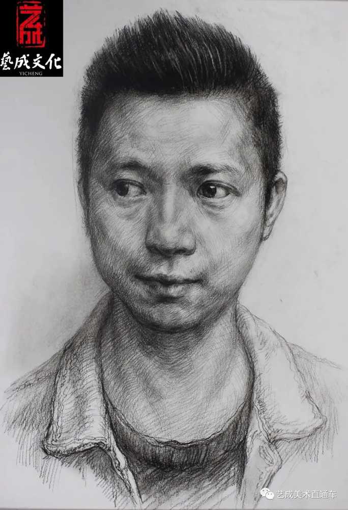 广州美术高考班带大家看看2021届广东艺成二模素描高分卷,55