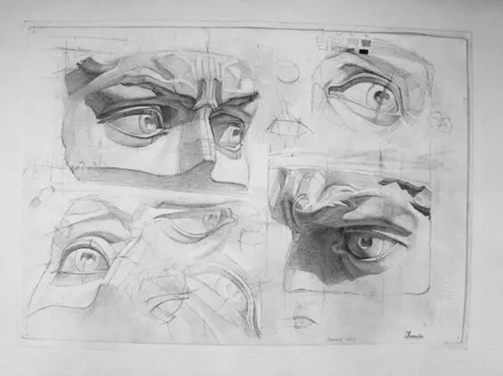 广州画室排名前十画室给你一组适合零基础临摹的素描教程,62