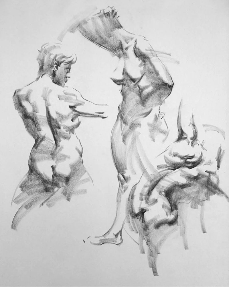 绝妙的炭笔素描，广州画室排名前三画室都炭为观止,14