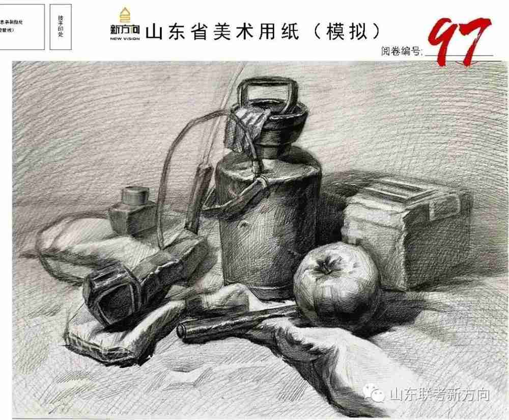 广州十大画室将各省一模素描卷放一起大pk，你找找都有哪些共同特征,42