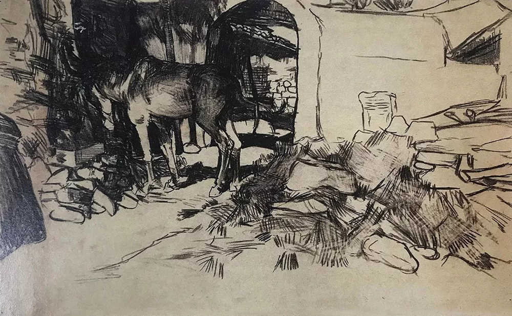 广州前十画室带你看看中央美院附中生活速写中的那些精品,32