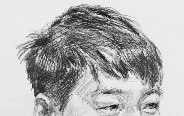  广州画室排名前三画室教你如何让你的素描头发看起来不死板粗糙有质感,44
