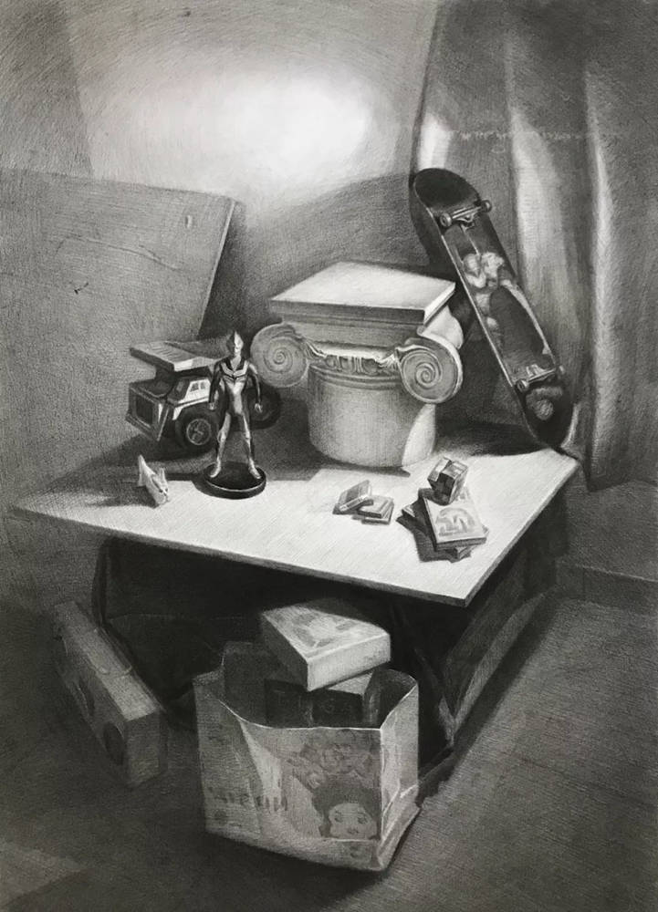 广州画室排名前三画室整理：18年西安美术学院素描留校作品,24