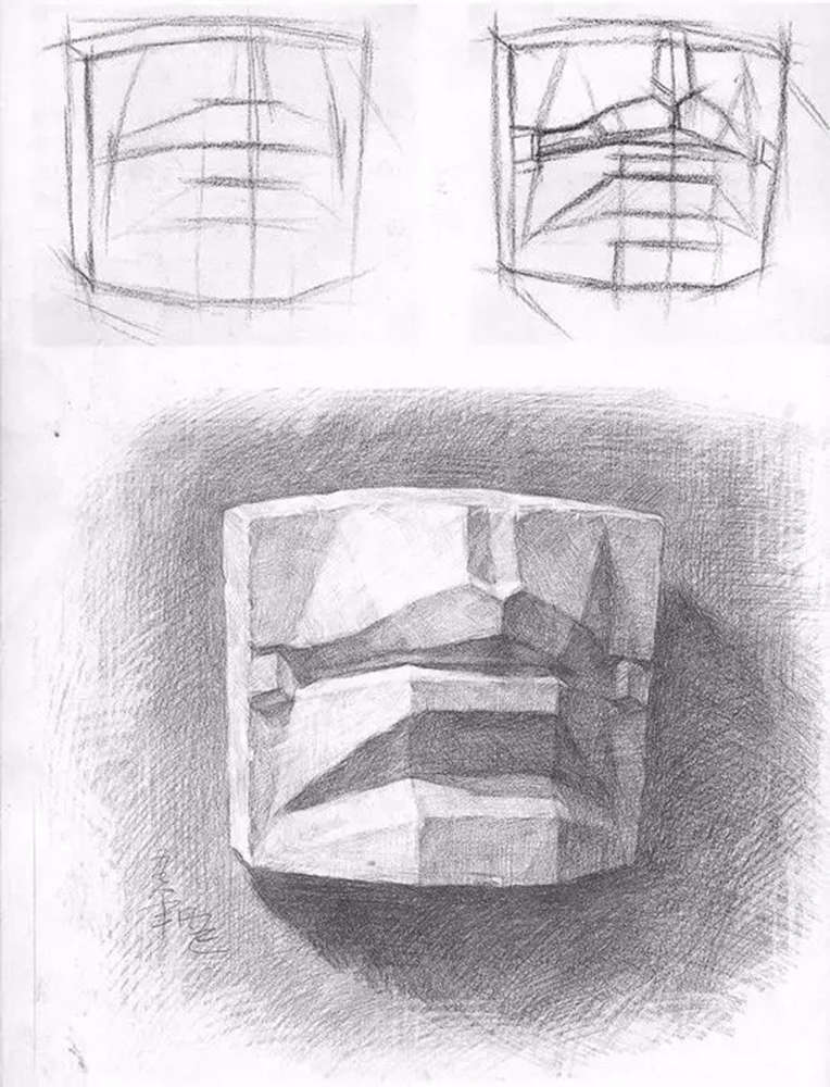 广州画室排名前十画室给你一组适合零基础临摹的素描教程,60
