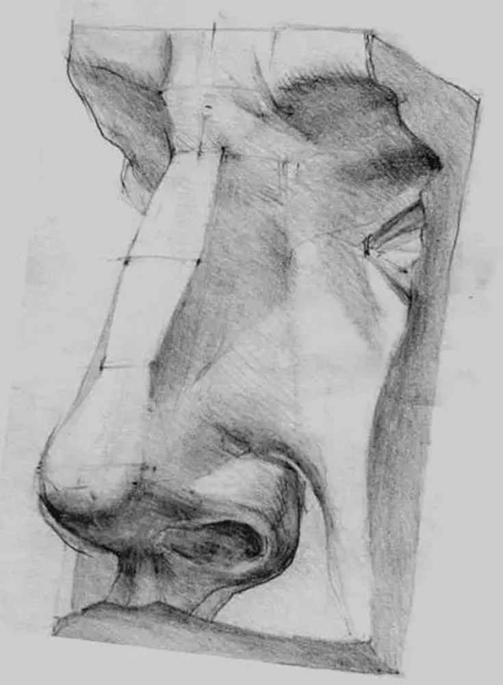 广州画室排名前十画室给你一组适合零基础临摹的素描教程,65