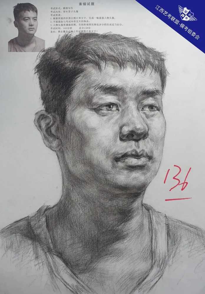 广州十大画室将各省一模素描卷放一起大pk，你找找都有哪些共同特征,39