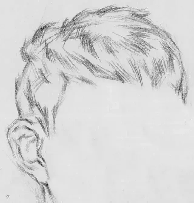  广州画室排名前三画室教你如何让你的素描头发看起来不死板粗糙有质感,06